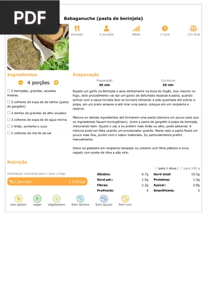 Babaganuche (pasta de berinjela)