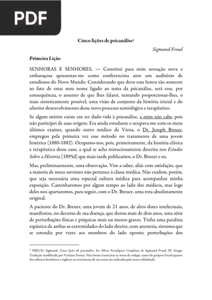Cinco lições de psicanálise