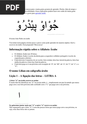 Como Escrever em Árabe