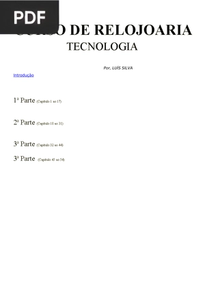 Curso de relojoaria