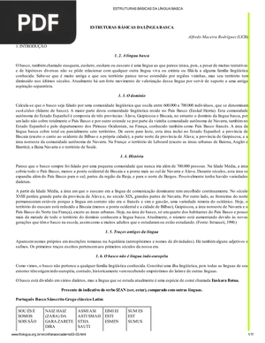 Estruturas básicas da língua basca