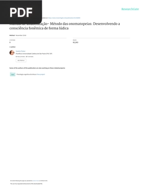 Manual de alfabetização