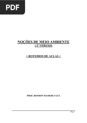 Noções de Meio Ambiente