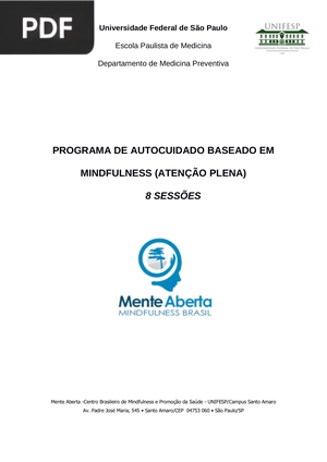 Programa de autocuidado baseado em mindfulness (atenção plena) 8 sessões