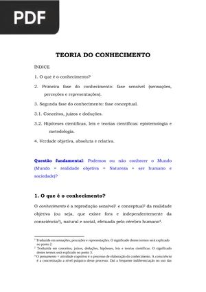 Teoria do Conhecimento