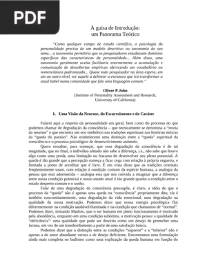 À guisa de Introdução: um Panorama Teórico