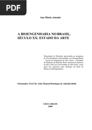 A Bioengenharia no Brasil, século XX: Estado de Arte
