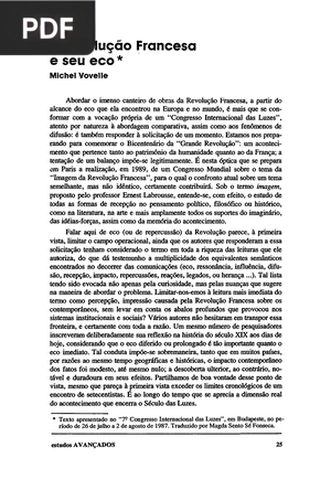 A Revolução Francesa e seu eco