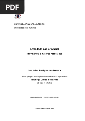 Ansiedade nas Grávidas: Prevalência e Fatores Associados