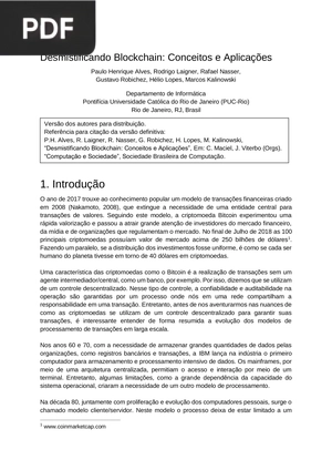 Desmistificando Blockchain: Conceitos e Aplicações