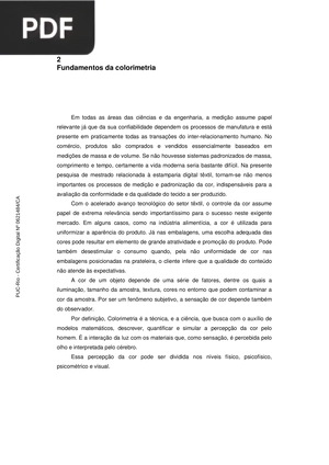 Fundamentos da colorimetria
