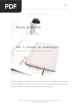 Guia prático. As 9 Atitudes do Mindfulness
