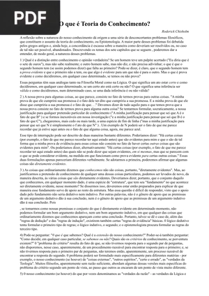 O que é Teoria do Conhecimento? (Artigo)