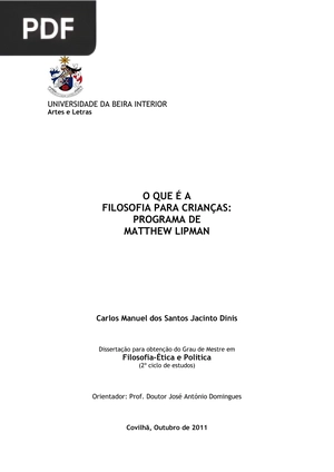 O que é a filosofia para crianças: programa de Matthew Lipman