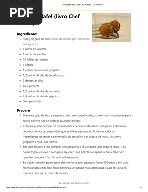 Receita Falafel