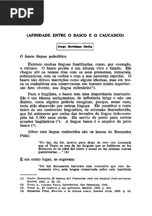 Afinidade entre o basco e o caucásico