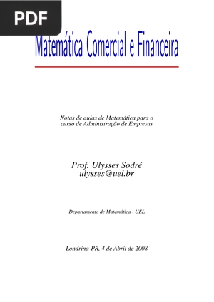 Matemática Comercial e Financeira
