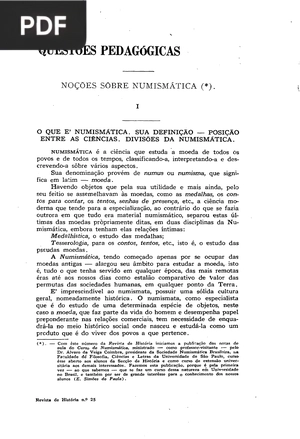 Noções sobre numismática