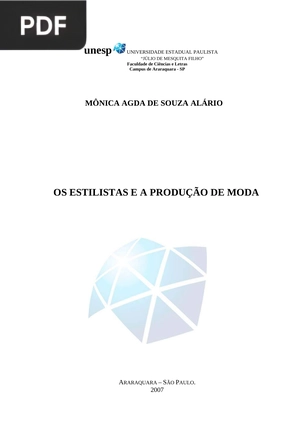 Os estilistas e a produção de moda (dissertação)