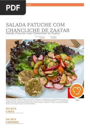 Salada Fatuche com Chancliche de Zaatar