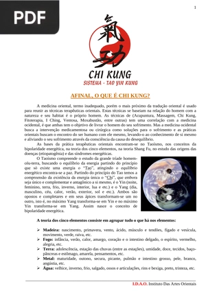 Afinal, o que é Chi Kung? (Artigo)