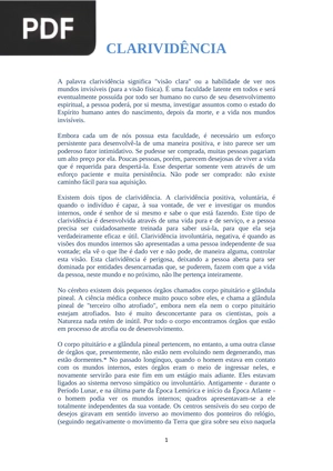 Clarividência (Artigo)