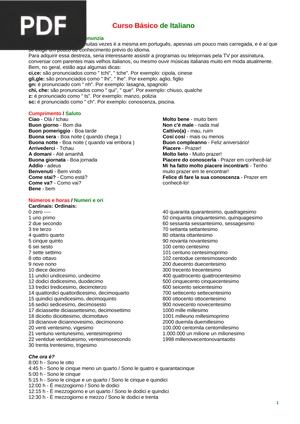 Curso Básico de Italiano (Artigo)