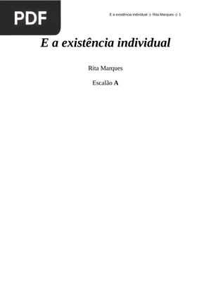 E a existência individual