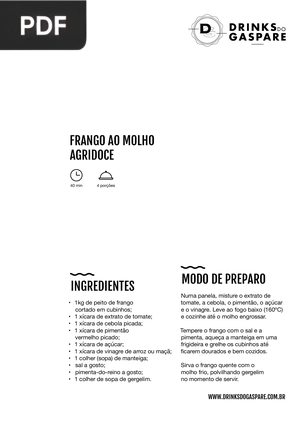 Frango ao molho agridoce