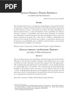 Geestalt-terapia e terapia sistêmica