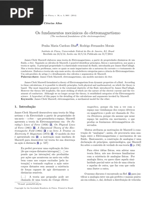 Os fundamentos mecánicos do eletromagnetismo