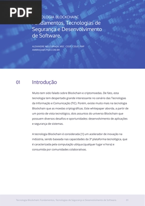 Tecnologia Blockchain: Fundamentos, Tecnologias de Segurança e Desenvolvimento de Software.