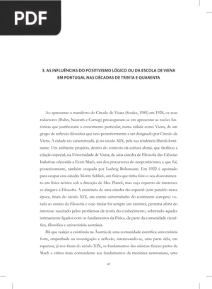 As influências do positivismo lógico ou da escola de Viena em Portugal nas décadas de trinta e quarenta
