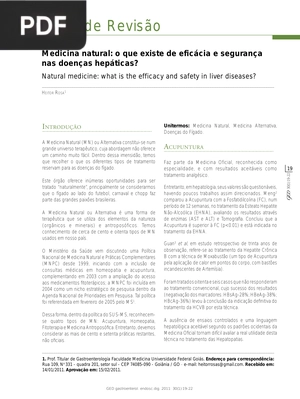 Medicina natural: o que existe de eficácia e segurança nas doenças hepáticas?