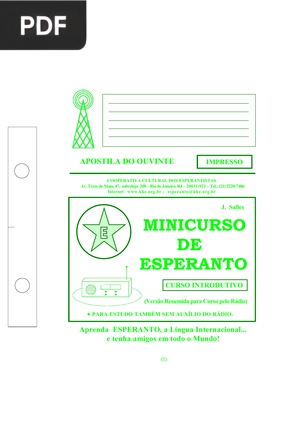 Minicurso de esperanto