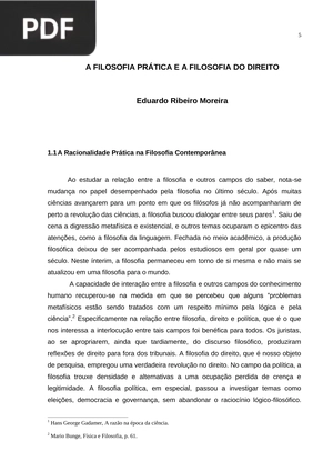 A Filosofia Prática e A Filosofia do Direito