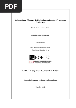 Aplicação de Técnicas de Melhoria Contínua em Processos Produtivos