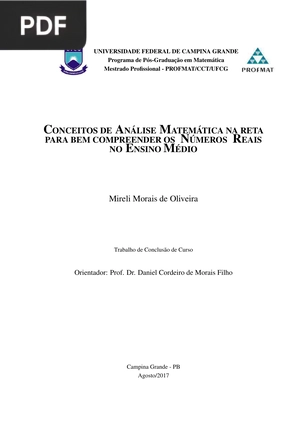 Conceitos de análise matemática na reta para bem compreender os números reais no ensino médio