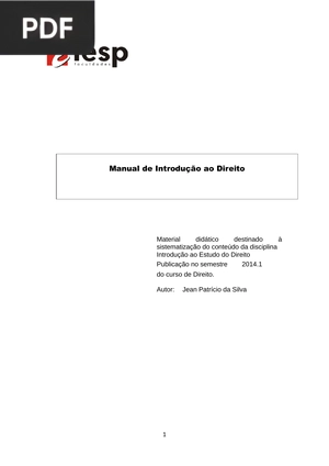 Manual de Introdução ao Direito