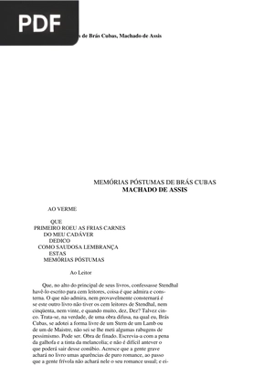 Memórias Póstumas de Brás Cubas