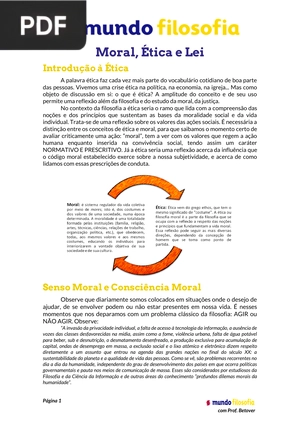 Moral, Ética e Lei