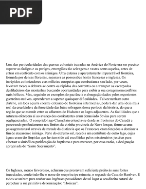 O Último Dos Moicanos