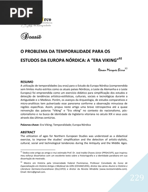 O problema da temporalidade para os estudos da europa nórdica: A era viking