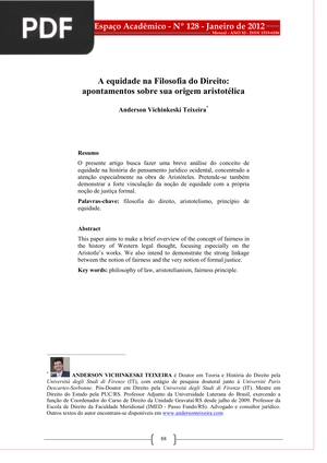 A equidade na Filosofia do Direito: apontamentos sobre sua origem aristotélica (Artigo)