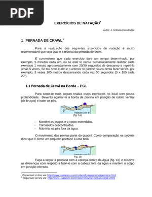 Exercícios de Natação
