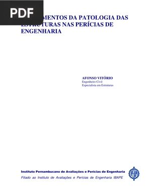 Fundamentos da patologia das estruturas nas parícias de engenharia