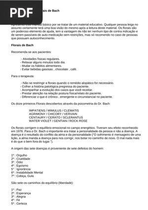 Manual Básico de Florais de Bach