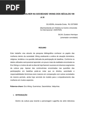 O papel da mulher na sociedade viking dos séculos VIII a XI