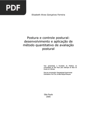 Postura e controle postural: desenvolvimento e aplicação de método quantitativo de avaliação postural