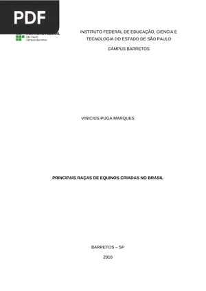 Principais raças de equinos criadas no Brasil